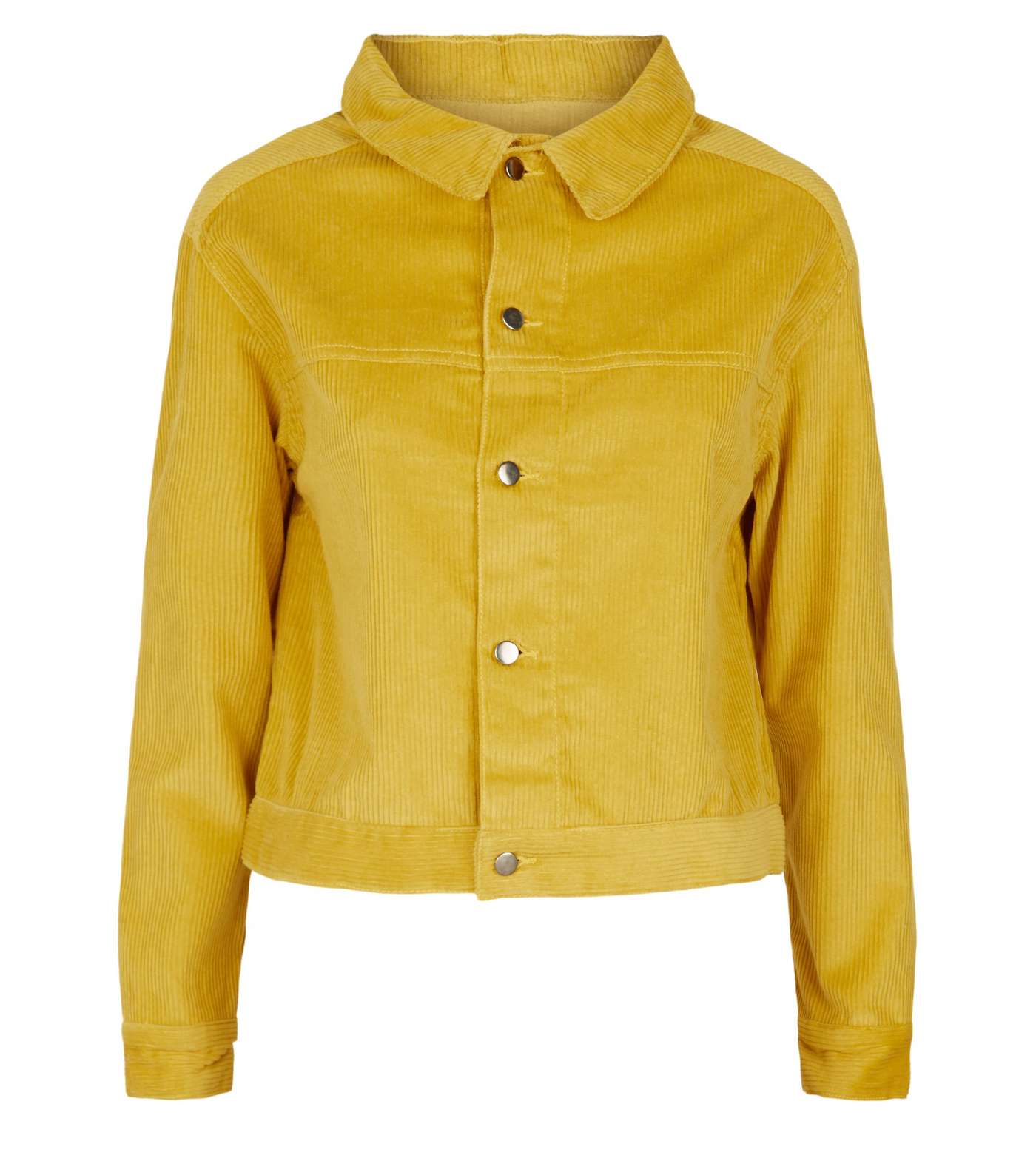 Sunshine Soul Mustard Cord Crop Jacket Image 4