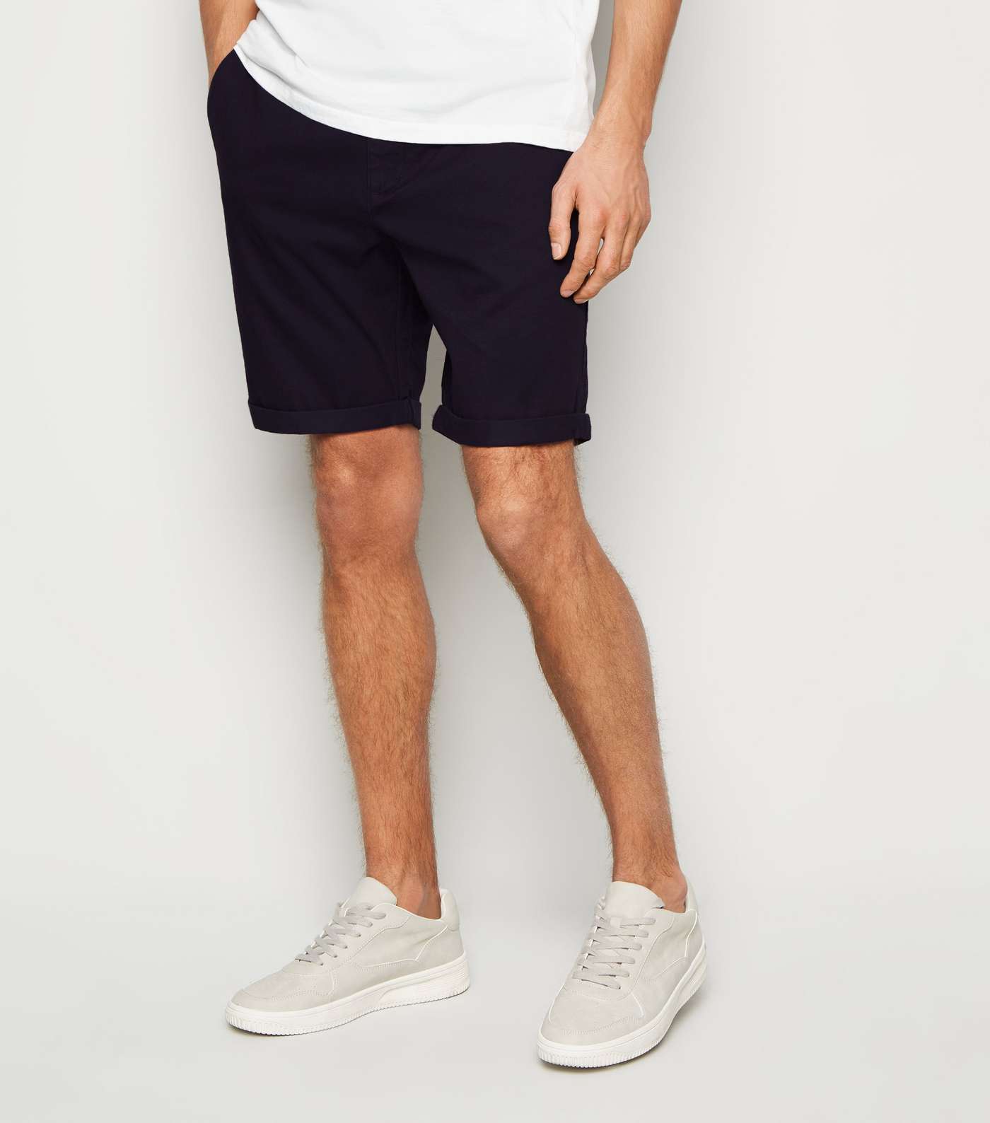 Navy Chino Cotton Shorts