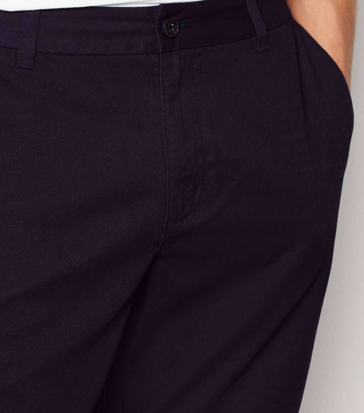 Navy Chino Cotton Shorts Image 5