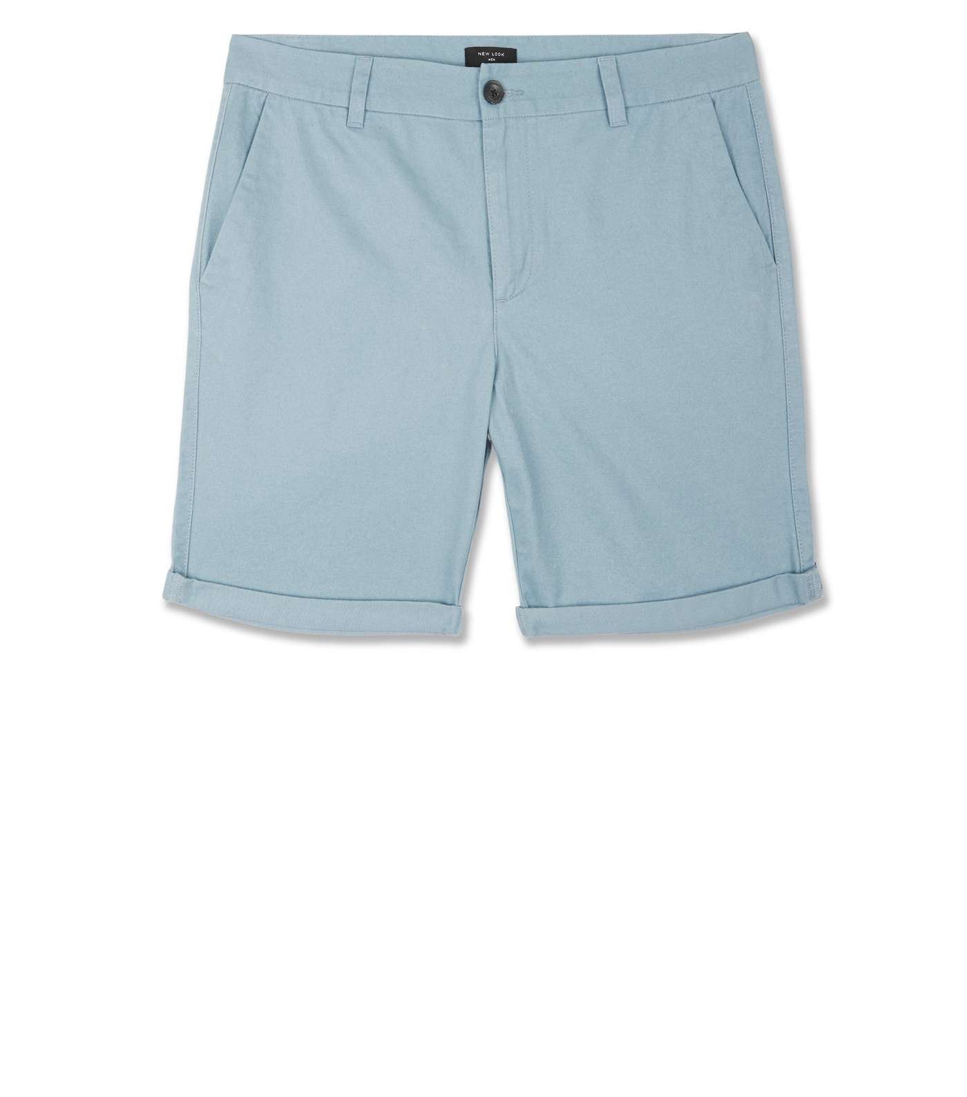 Pale Blue Chino Cotton Shorts Image 4