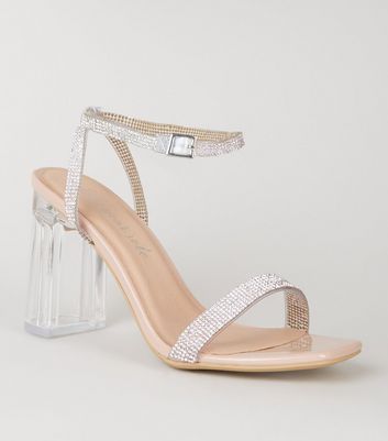 new look white block heels
