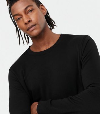 plain black crew neck