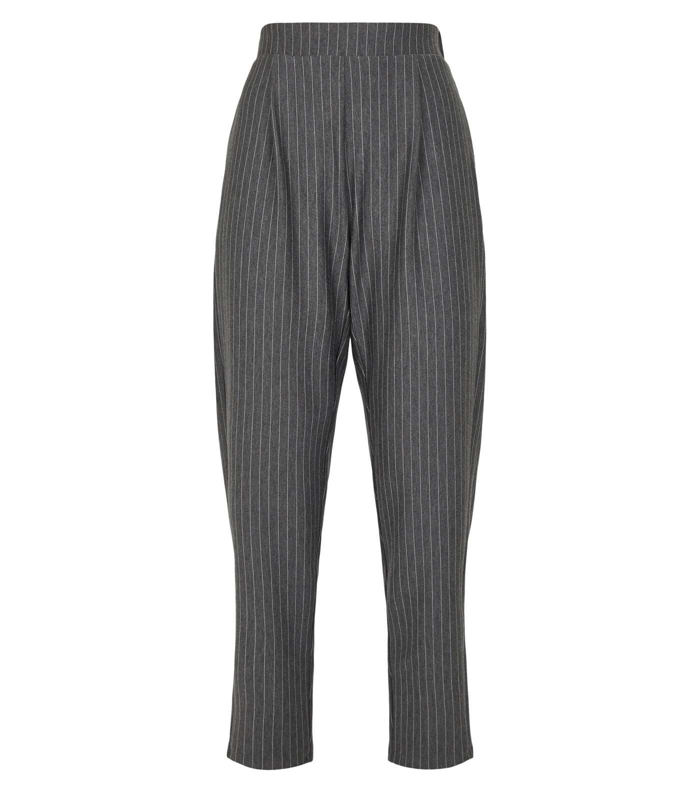 Grey Pinstripe Trousers Image 4