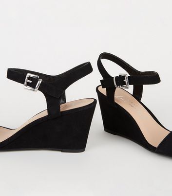 new look black wedges
