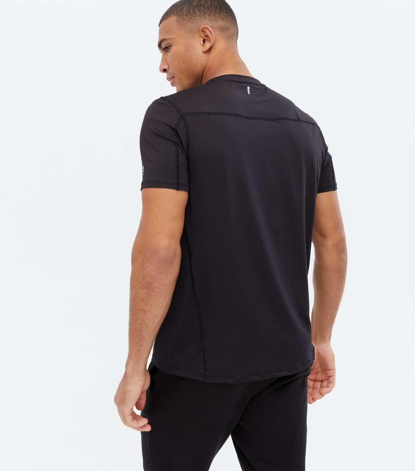 Black Short Sleeve Sports T-Shirt Image 4
