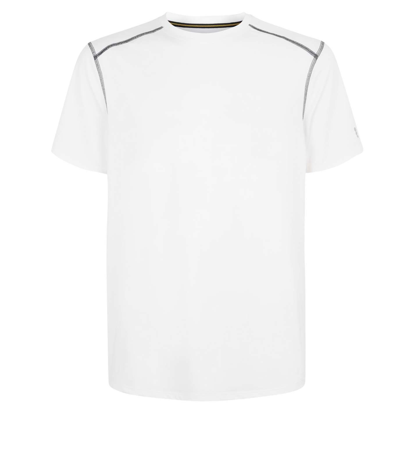 White Short Sleeve Sports T-Shirt Image 4