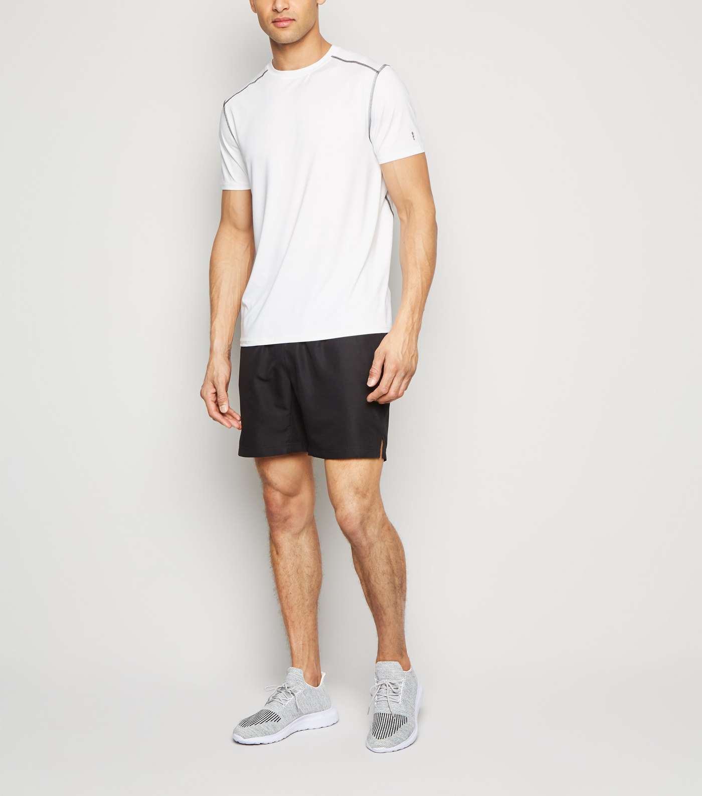 White Short Sleeve Sports T-Shirt Image 2