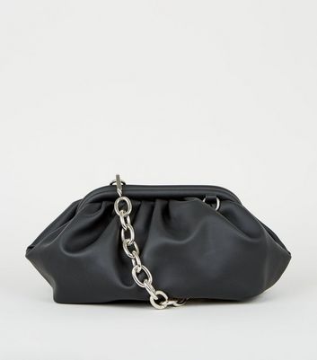 new look black clutch bag