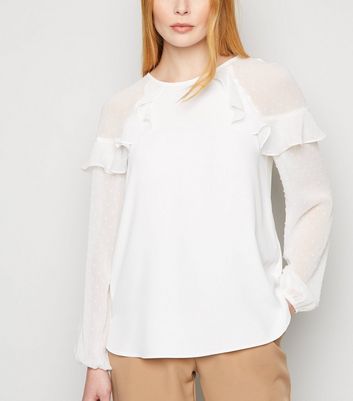 off white chiffon blouse