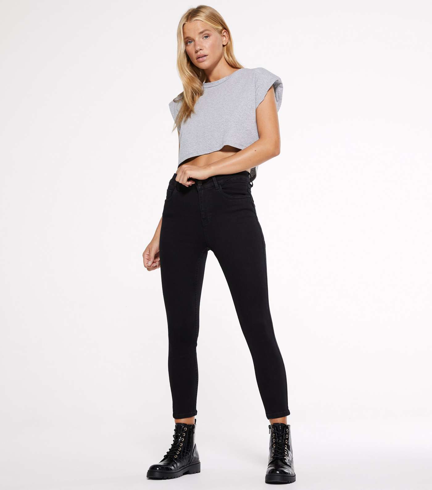Petite Short Leg Black 'Lift & Shape' Jenna Skinny Jeans