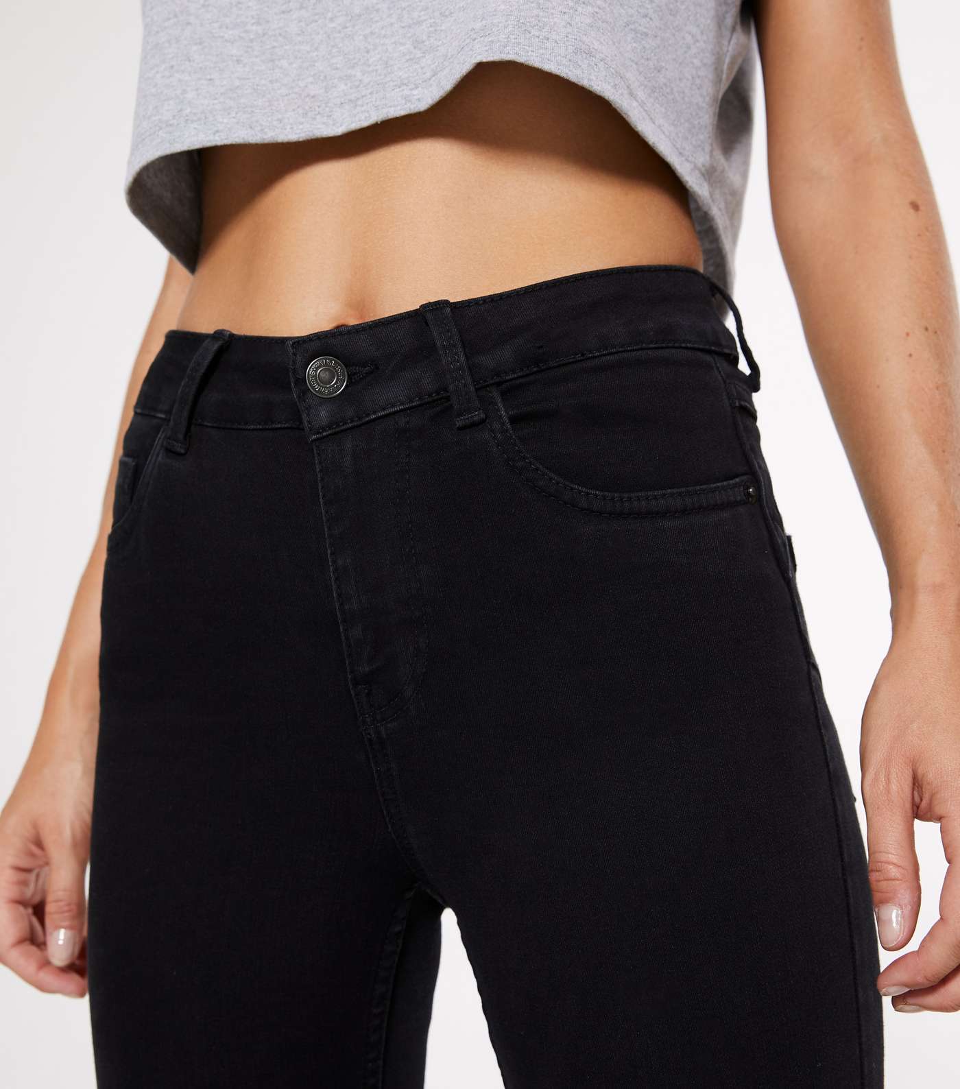 Petite Short Leg Black 'Lift & Shape' Jenna Skinny Jeans Image 3