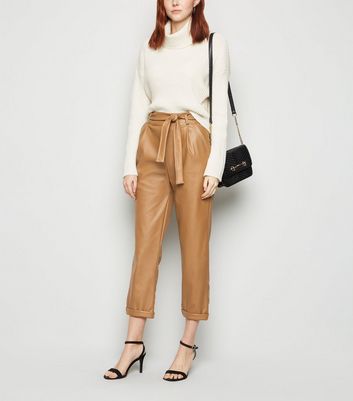 new look leather trousers womens