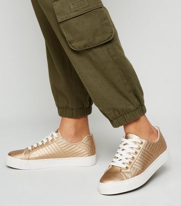 Rose gold sales girls trainers