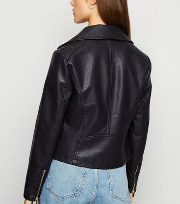 new look quilted leather jacket