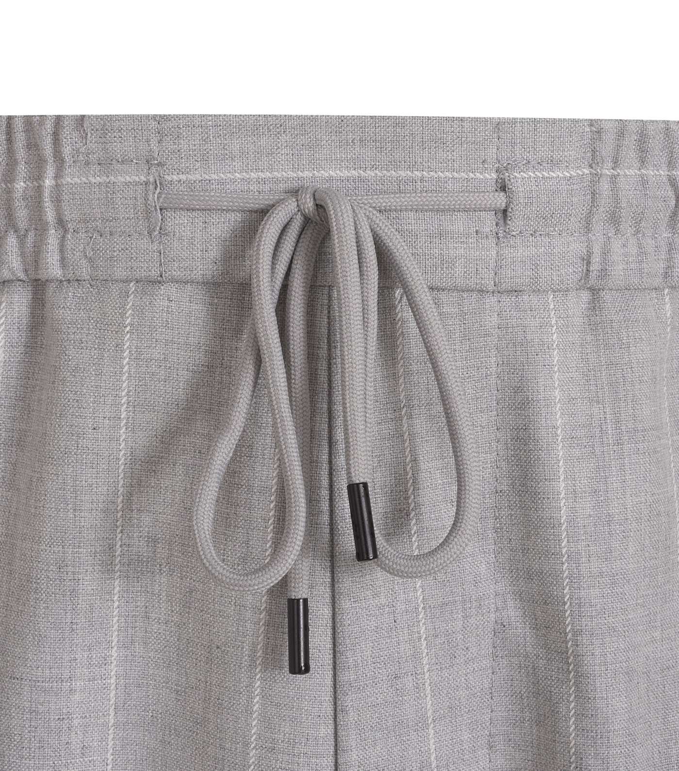 Plus Size Pale Grey Pull On Slim Trousers  Image 3
