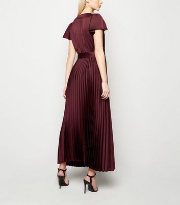 new look burgundy dress