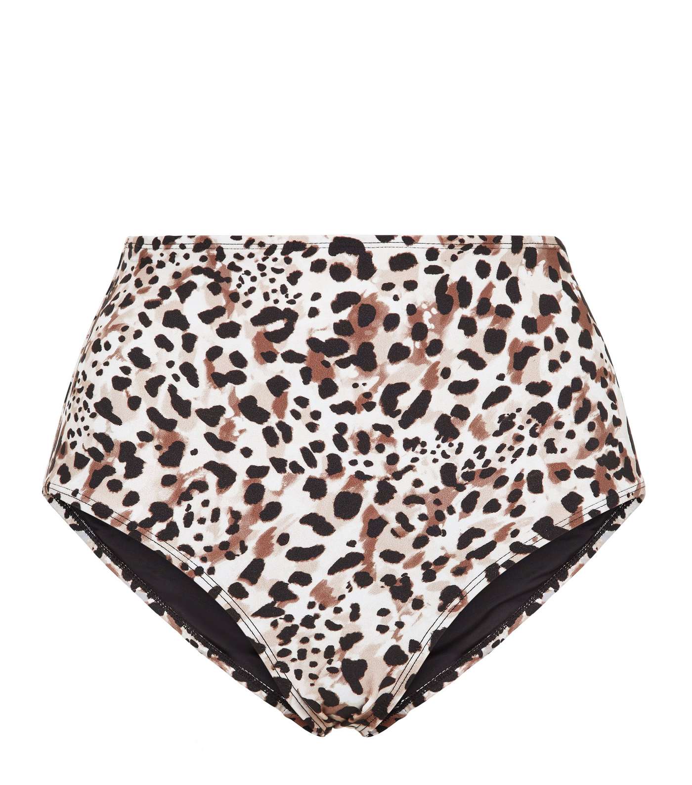 Brown Leopard Print High Waist Bikini Bottoms Image 3