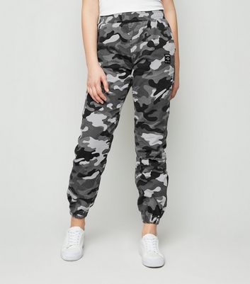 camo denim joggers