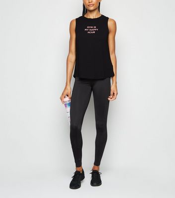 Slogan hot sale gym top