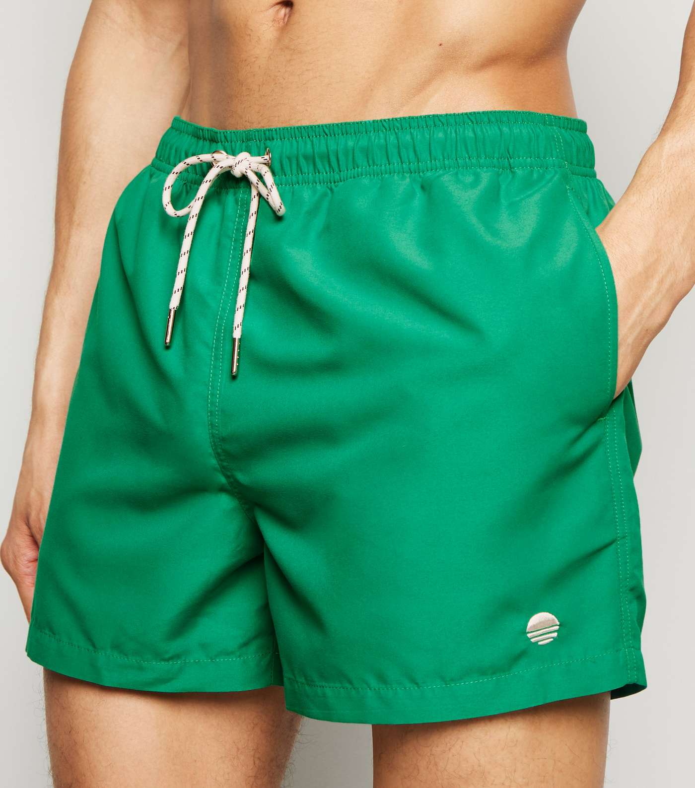 Green Circle Embroidered Swim Shorts Image 5