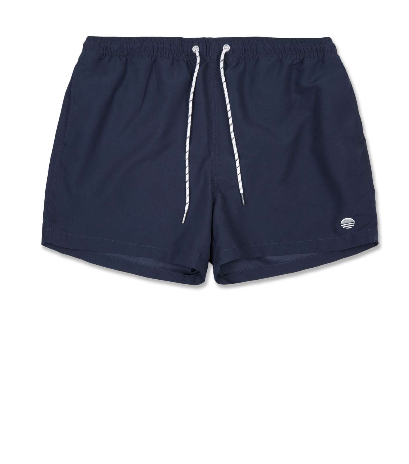 Navy Circle Embroidered Swim Shorts Image 4