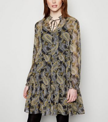 black paisley dress