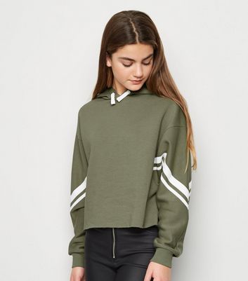 girls khaki hoodie