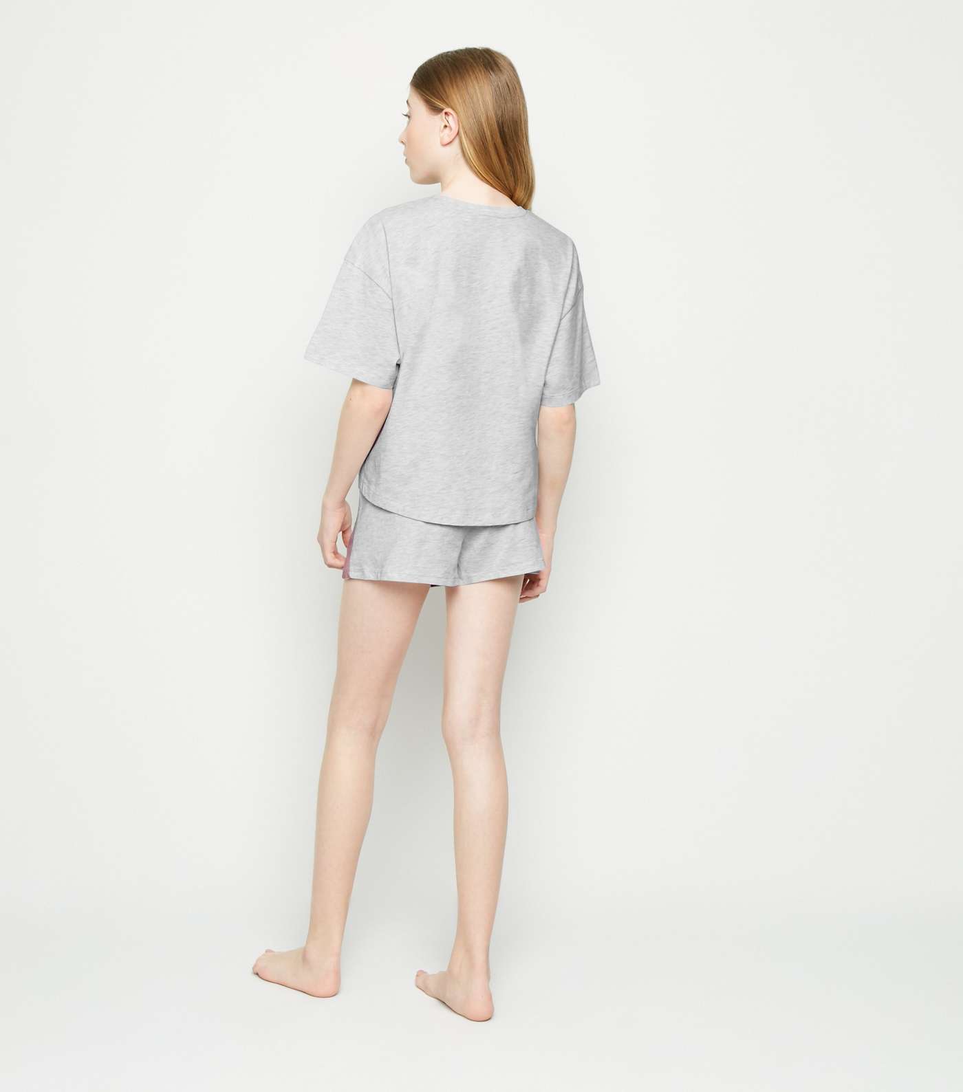 Girls Light Grey California Slogan Pyjama Set Image 3