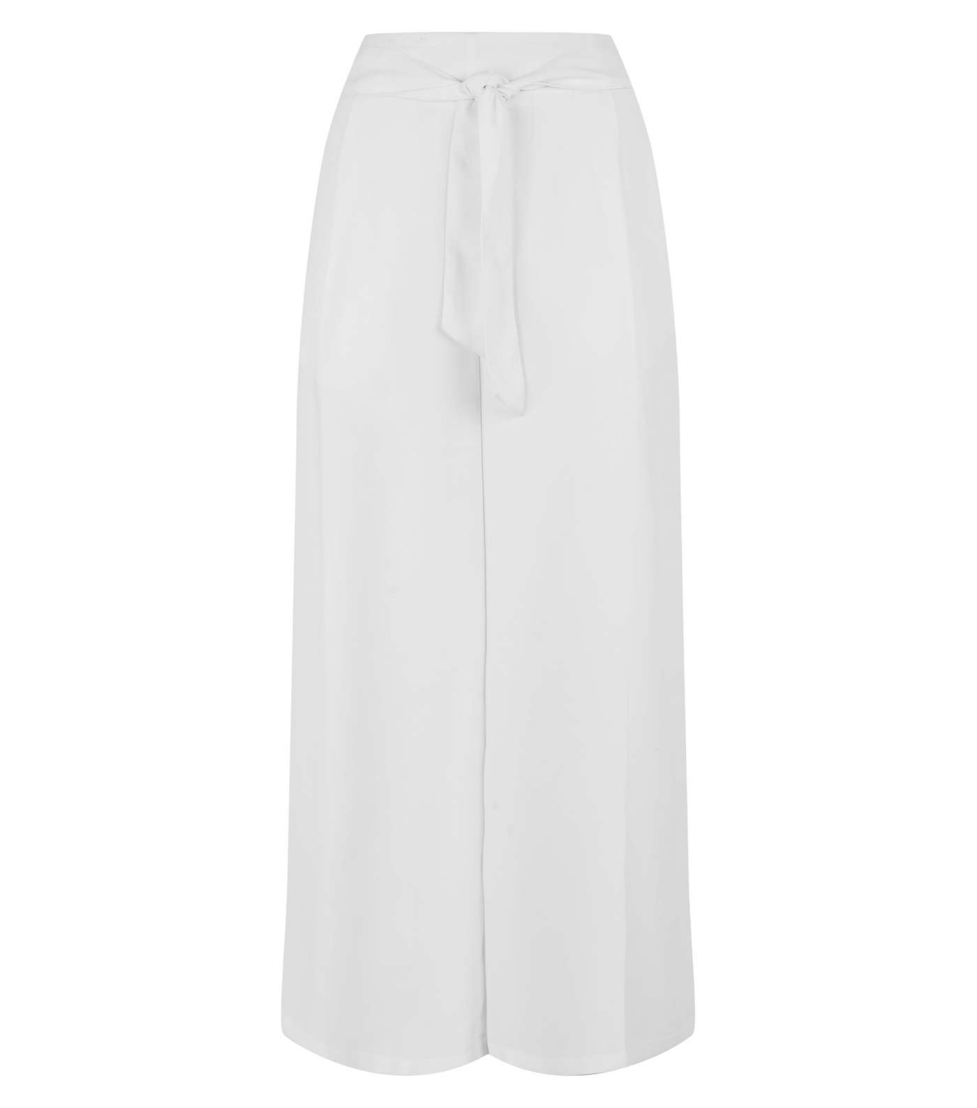 White Tie High Waist Crop Trousers Image 4