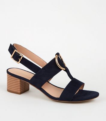 navy block heel shoes