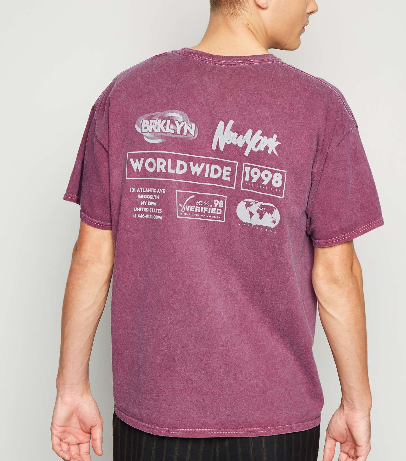 Purple Overdyed Brklyn Logo T-Shirt