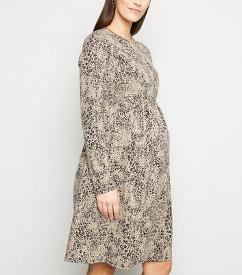 new look maternity leopard print dress