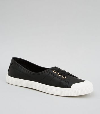 leather slip on trainers
