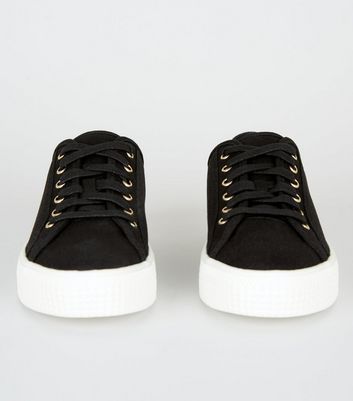 new look canvas trainers