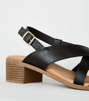 cross strap sandals heels