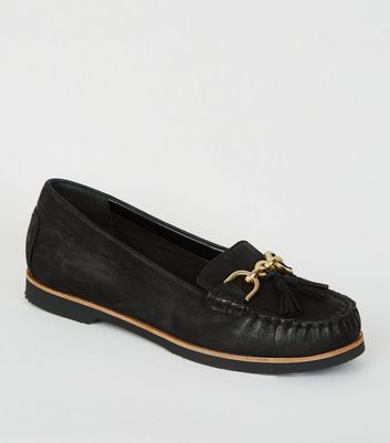 suede black loafers womens