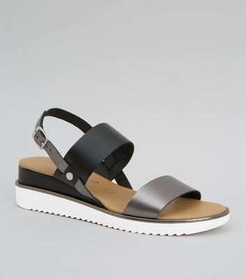 new look black wedge sandals