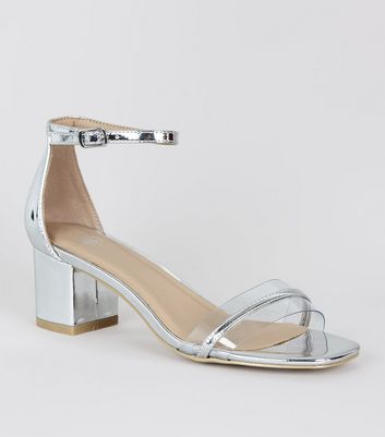 new look ladies silver shoes
