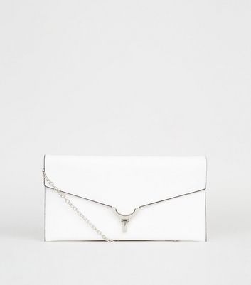 white clutch bag new look