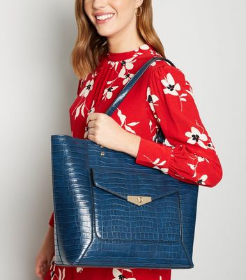 navy handbags new look