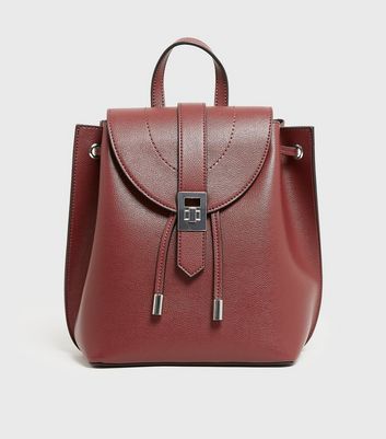 Burgundy store mini backpack