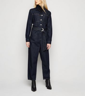 belted cropped jumpsuit