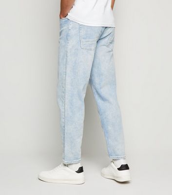 pale blue straight leg jeans
