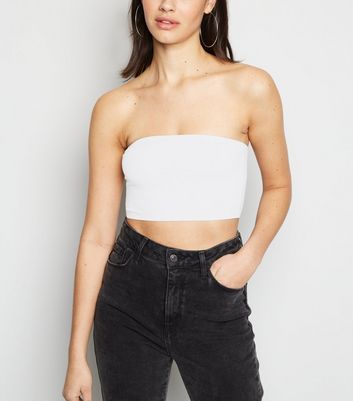 White Bandeau Top New Look