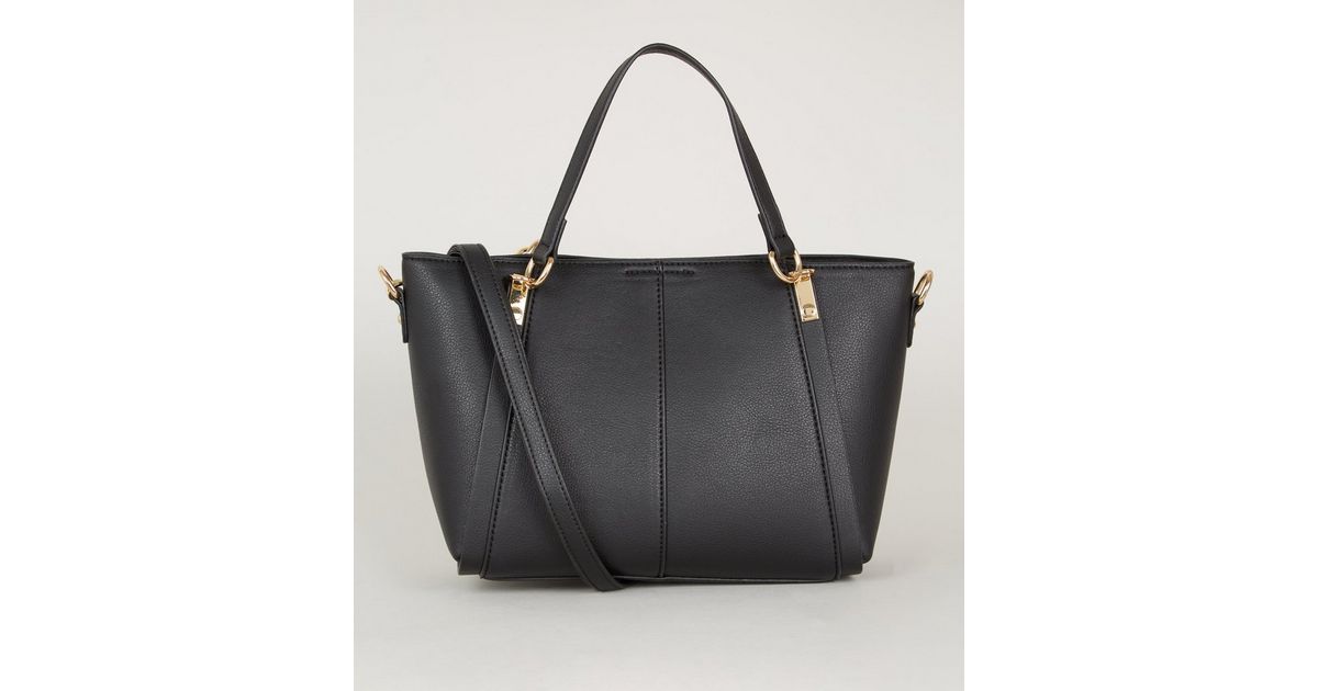 Black Leather-Look Tote Bag | New Look