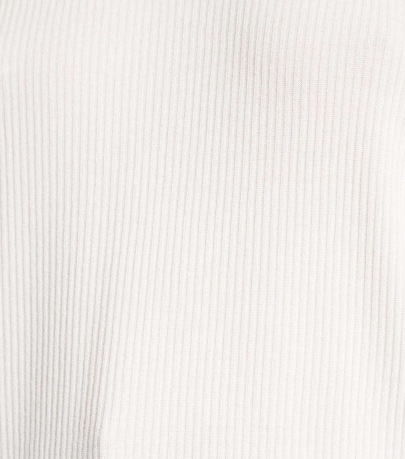 Off White Fine Knit Balloon Sleeve Top Image 6