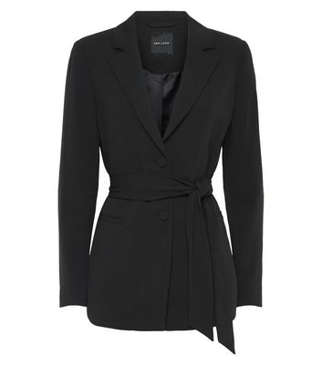 belted suit blazer