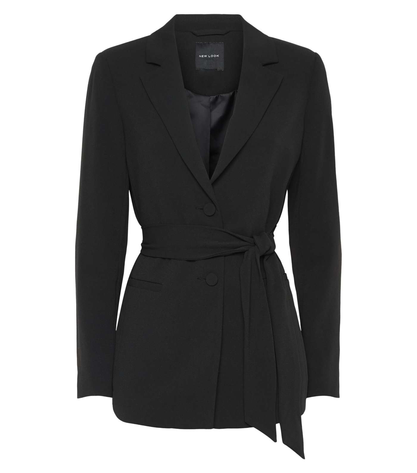 Black Belted Suit Blazer  Image 4