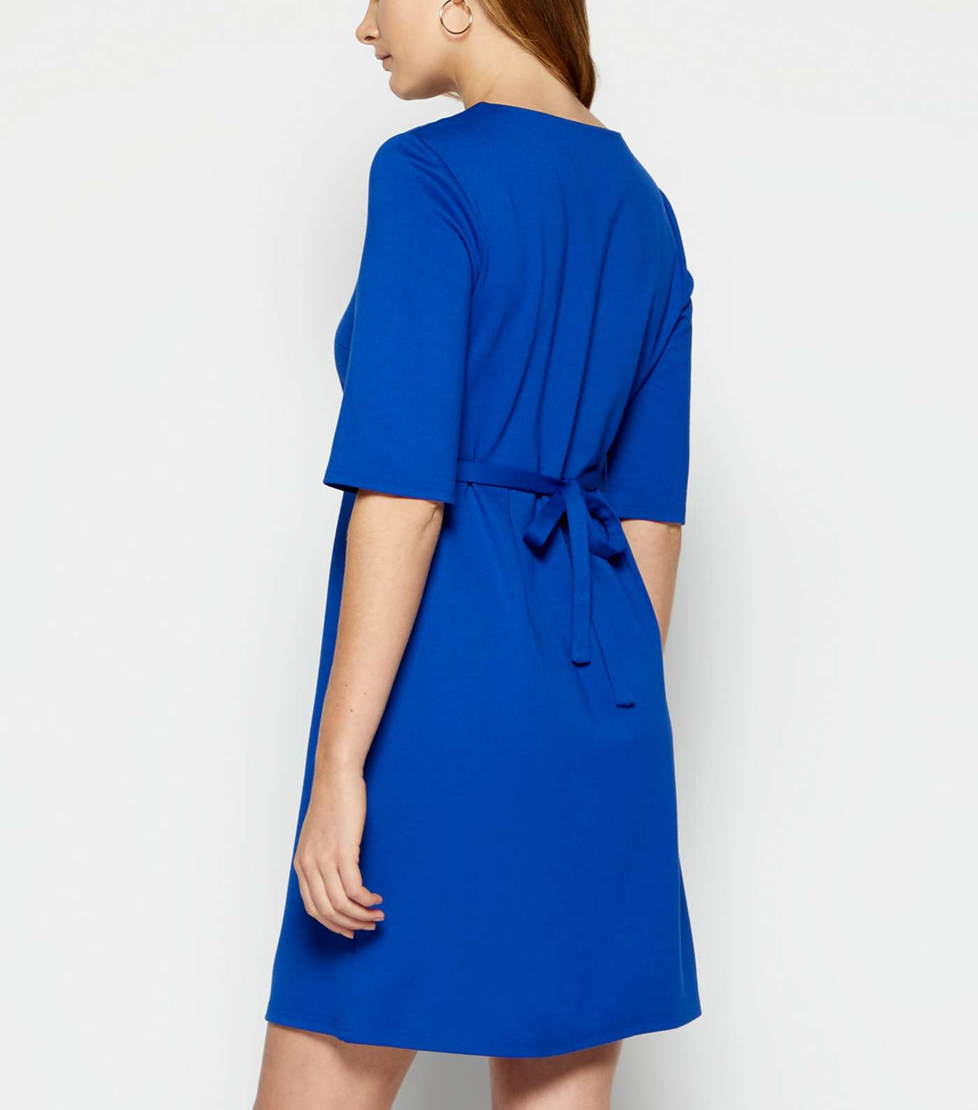 StylistPick Bright Blue Tie Back Dress Image 3