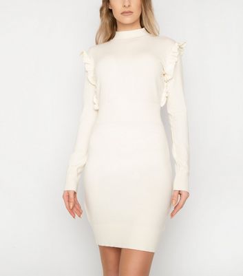 frill sleeve jumper dress